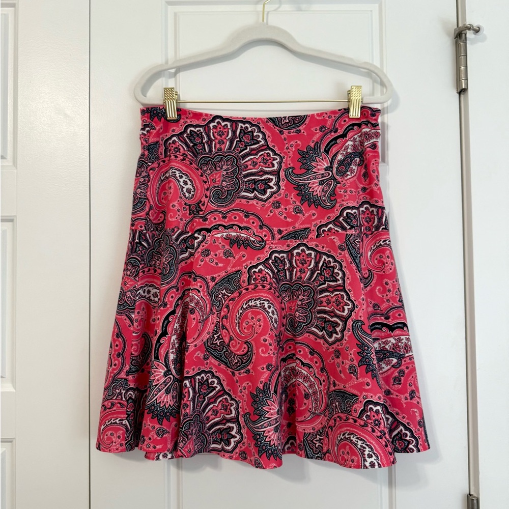 Lauren Ralph Lauren Pink Paisley A Line Skirt Size 4